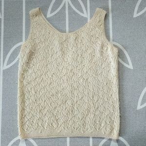 Vintage Hand Beaded Wool Top
